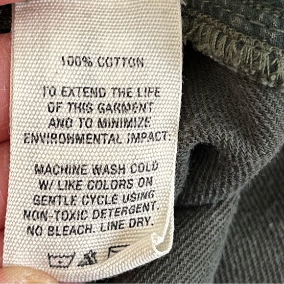 Alex Mill 9th Street Pant, Duffle Bag Olive, Size 8, Pigment Dyed Cotton Twill - Picture 5 of 7